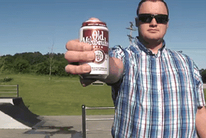 Half Pipe Beer Toss